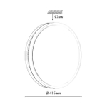 7670/DL COLOR SN 152 Светильник пластик/белый/серый LED 48Вт 4000К D415 IP43 NOHAVA GREY