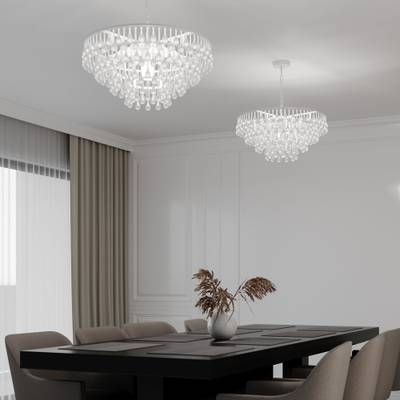 Умная подвесная люстра со стеклянным рассеивателем 476/8 Smart