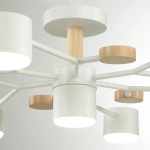 8195/7C COMFI LN26 336 белый, металл/дерево/пластик Потолочный светильник LED GX53 7*9W 220V RONDO
