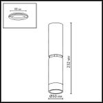 7136/8CL HIGHTECH ODL26 Потолочный светильник белый/металл IP20 LED 8W 720Лм 3000K 24° 220-240V LIGO