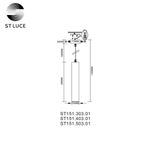 ST151.303.01 Светильник подвесной Золотистый GU10 1*50W  IP20 D54xH290 220V Без ламп