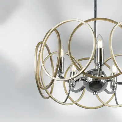 713053 Люстра REGOLO 5х40W E14 ХРОМ/ЗОЛОТО Lightstar