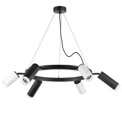 LR0168733630 Люстра RULLO 6х50W GU10 ЧЕРНЫЙ/БЕЛЫЙ (571016+214487-3+214436-3+202430-6)