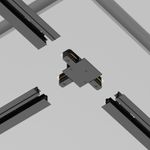 Коннектор Т-образный Unity встраиваемый черный, TRA002CT-11B. TM Maytoni