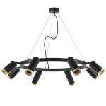 LR01887437440 Люстра RULLO 8х50W GU10 ЧЕРНЫЙ (571018+214437-4+214487-4+203440-8)