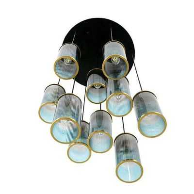 8401/10 MODERNI LN черный/античная бронза/серо-синий, металл/стекло Люстра E14 10*40W 220V MURANO