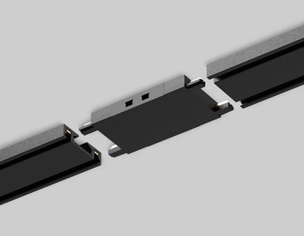 Коннектор прямой для накладного шинопровода Magnetic Ultra Slim GV1109 BK черный 46*26*26