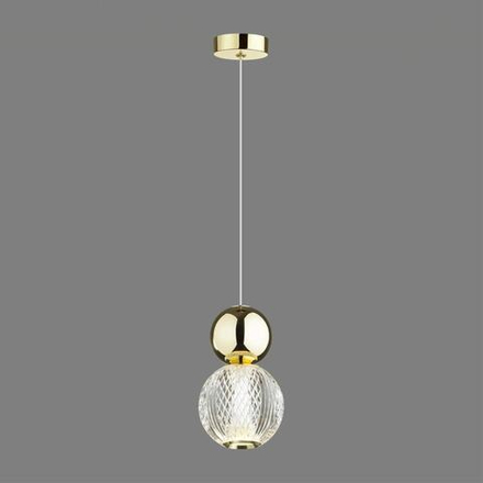 5008/7L L-VISION ODL23 573 золотой/прозрачный/металл/акрил Подвес LED 7W 4000K 350Лм CRYSTAL