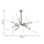 Потолочная люстра Istapp 4480-16C, 16*G9*20W. ТМ F-Promo