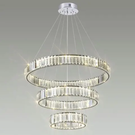 4930/88L L-VISION ODL24 593 хром/прозрачный металл/хрусталь Люстра LED 88W 4000K 10200Лм VEKIA