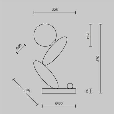 Настольный светильник Resonance 3000К 6Вт MOD482TL-L6C3K. TM Maytoni