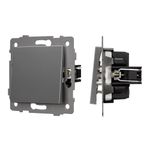 Механизм выключателя одноклавишный самовозвратный SWT-MKR1-PL-GR-V (250V, 10A) (Arlight, -)