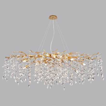 4969/14 HALL ODL24 613 античн.бронза/алюмин./хрусталь Люстра G9 14*40W DELICA