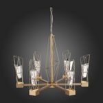 SL815.203.06 Люстра подвесная ST-Luce Матовое золото/Матовое золото, Прозрачный LED 6*8W 4000K