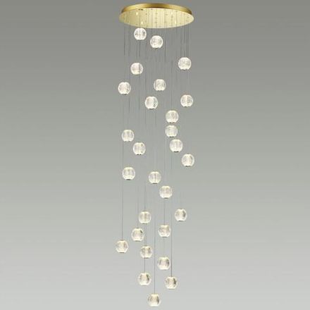 5008/120L L-VISION ODL23 585 золотой/прозрачный/металл/акрил Люстра каскадная LED 120W 4000K 6600Лм CRYSTAL