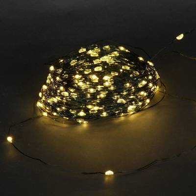 A-962 WW гирлянда светодиодная "Роса", 20м, 200LED, тёмно-зелёный провод, с контроллером