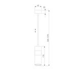 Подвесной светильник 50096/1 черный/золото, GU10х1