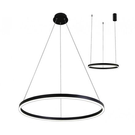 08213,19A(3000K) Подвес Тор черный d60 h150 Led 36W (3000K) 2 типа крепления