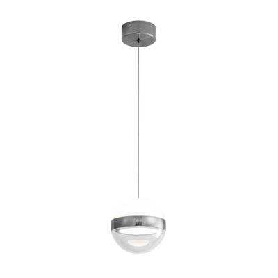 5037/9L L-VISION ODL24 389 никель/прозрачн/молочный/металл/акрил Подвес LED 9W 4000K 480лм RONI
