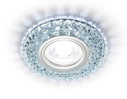 Встраиваемый точечный светильник со светодиодной лентой S291 CH хром/прозрачный хрусталь/MR16+3W(LED COLD)