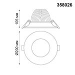 358026 SPOT NT19 464 белый Встраиваемый светильник IP20 LED 4100К 30W 220V GLOK