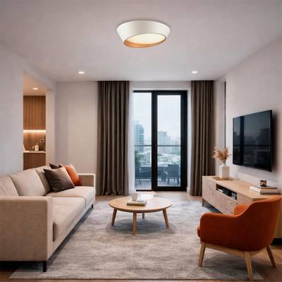 7693/60L AVRA LED SN 587 Светильник металл/акрил/белый/золотистый LED 60Вт 3000-6000K D500 IP20 пульт ДУ APEX