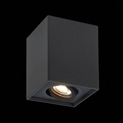 ST109.407.01 Светильник потолочный Мат. черный GU10 1*50W  L100xW100xH123 220V Без ламп