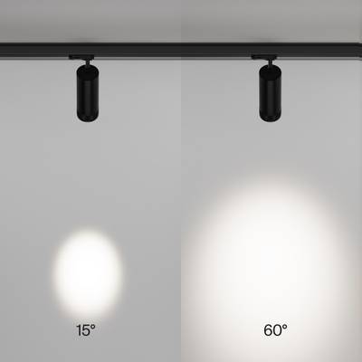 Трековый светильник Focus Zoom Trinity 4000K 20Вт 15-60°, TR198-3-20W4K-Z-B. TM Maytoni