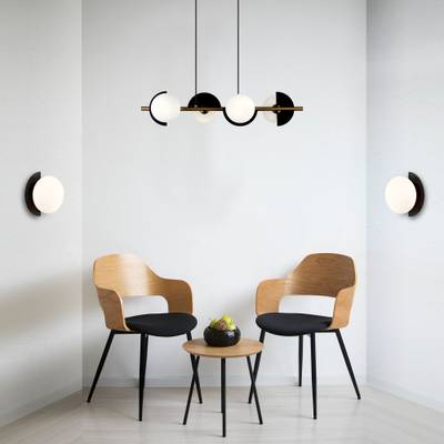 Умный подвесной светильник 70149/4 черный/латунь Smart