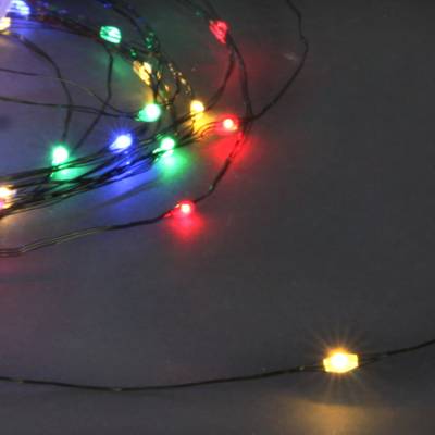 A-929 MIX гирлянда светодиод."Роса",темно-зел.провод,100м,1000LED,в компл.с трансфор.-контроллер,ПДУ