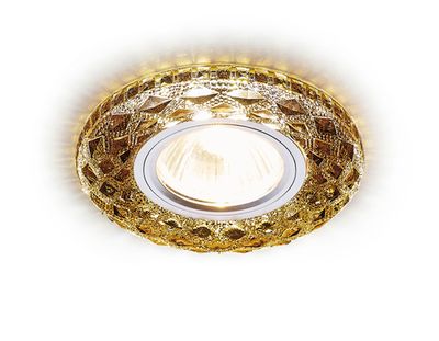 Встраиваемый точечный светильник со светодиодной лентой S288 BK хром/агат/MR16+3W(LED WHITE)