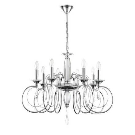 8032/8 CLASSI LN25 20 хром, металл/хрусталь Люстра подвесная Е14 8*40W 220V LAOKA