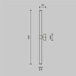 Настенный светильник (бра) Ось / Axis 3000К 16Вт, MOD106WL-L16B3K. TM Maytoni