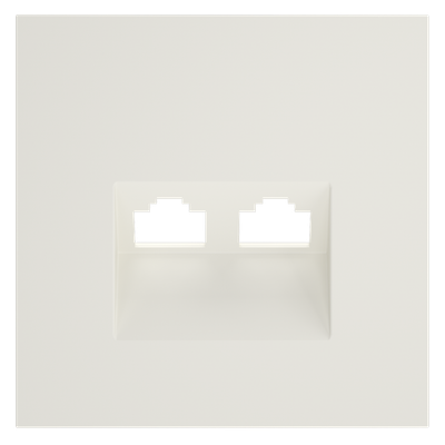 VLS001413 Накладка для розетки компьютерной двойной RJ45+RJ45 кат.6, S70 (хлопок). (ТМ Maytoni)