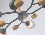 Светильник подвесной TR303323/5 WH/GD/CL/FR белый/золото/прозрачный/белый матовый E27*5 max 60W D620*200