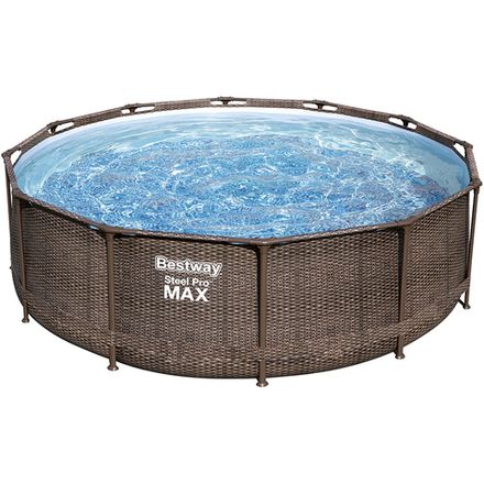 Бассейн каркасный круглый 366*100 см, 9150 л, Steel Pro Max 56709 (набор) Bestway