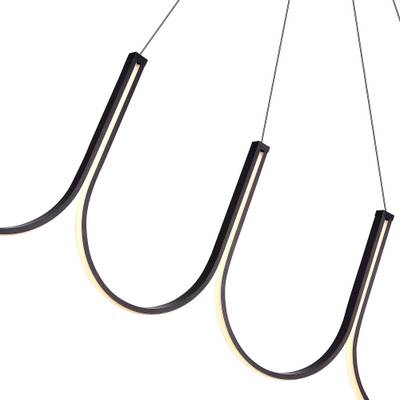 SL6202.413.01 Светильник подвесной ST-Luce Черный LED 1*68W 3000K