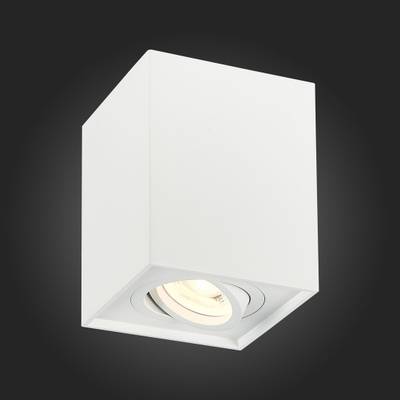ST109.507.01 Светильник потолочный Мат. белый GU10 1*50W  L100xW100xH123 220V Без ламп