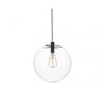 07562-20,21 Подвес Меркурий прозрачный (с черными креплениями и проводом) d20 h200 E27 1*40W