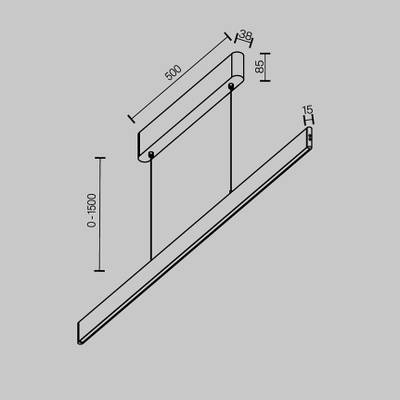 Подвесной светильник Euphoria 2700K-6000K 36вт 90° IP 20, P109PL-36W2.7-6K-BS. TM Maytoni