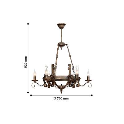 Подвесная люстра Boulogne 2159-6P, 6*E14*40W. ТМ F-Promo