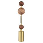 5457/4TL MODERN ODL_EX26 светлая сатин.латунь/белый/бежевый/коричневый/металл/стекло Настольная лампа LED x 4W 2500K CALLISTO