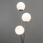 CL102934 Томми Хром Мат.+ Белый Св-к Торшер