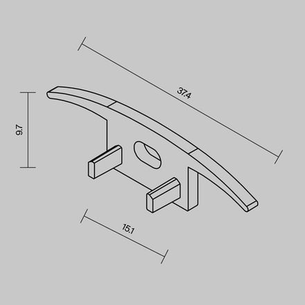 Комплект заглушек (для профиля ALM-3710-S-2M) 2 шт. 642085. TM Maytoni