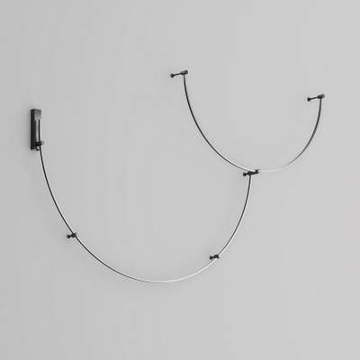 Шинопровод круглый из полукругов 1800мм Flarity черный, TRX154-2SR-D1800-B. TM Maytoni