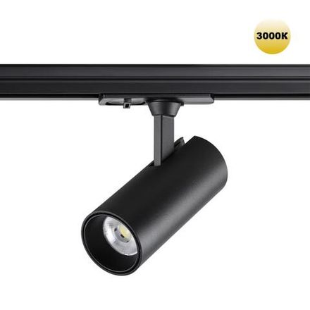 359149 PORT NT23 091 черный Светильник трековый однофазный двухжильный IP20 LED 15W 220V 3000К 1440Лм SELENE
