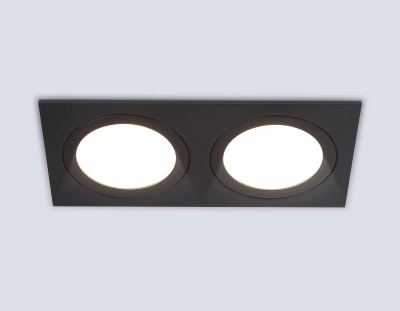 Светильник встраиваемый TN6615/2 BK черный IP44 GX53/2 max 15W 215*110*24