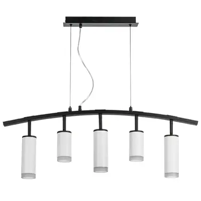 LR7353628630 Люстра RULLO 5х50W GU10 ЧЕРНЫЙ/БЕЛЫЙ (571735+214436-2+214486-3+202430-5)