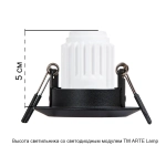 Точечный встраиваемый светильник Arte Lamp MIRA MINI A2761PL-1BK, 1хG5.3