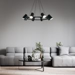 Умная подвесная люстра с поворотным механизмом 70147/8 черный Smart